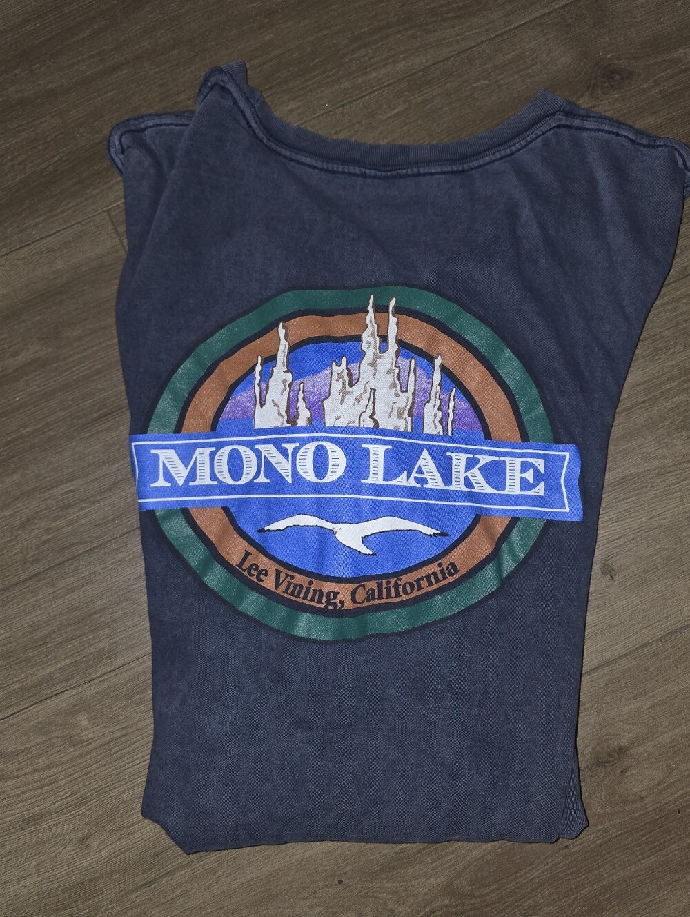 Mono lake mens XL bluish gray graphic tshirt